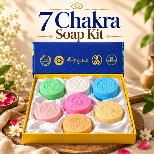 7 chakra handmade soap set inspired by chakra balancing and mindfulness