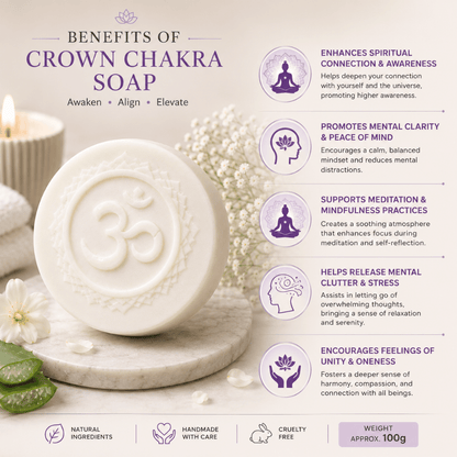 Luxury Crown Chakra Soap – For Mind, Body, and Soul Balance