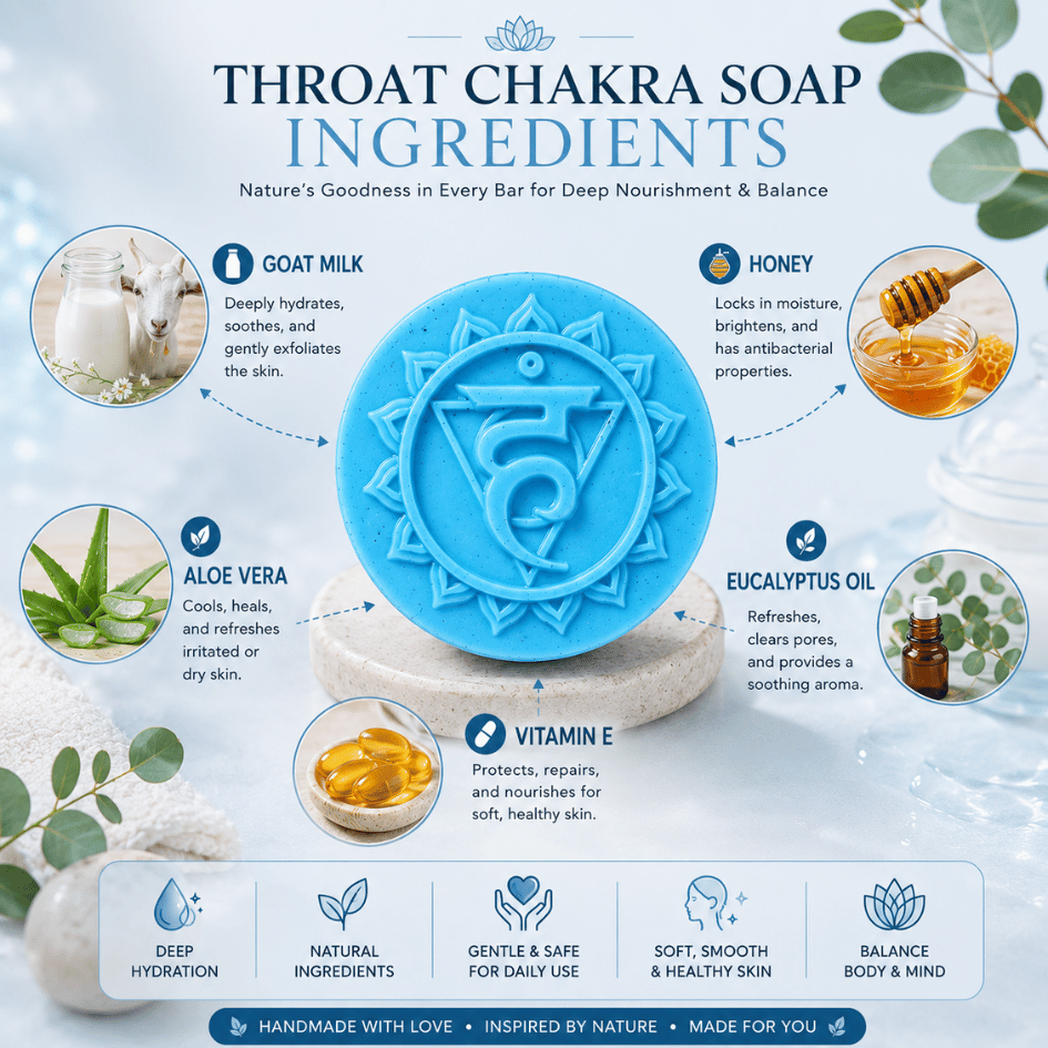 Handmade Vishuddha Chakra Soap for Self-Car